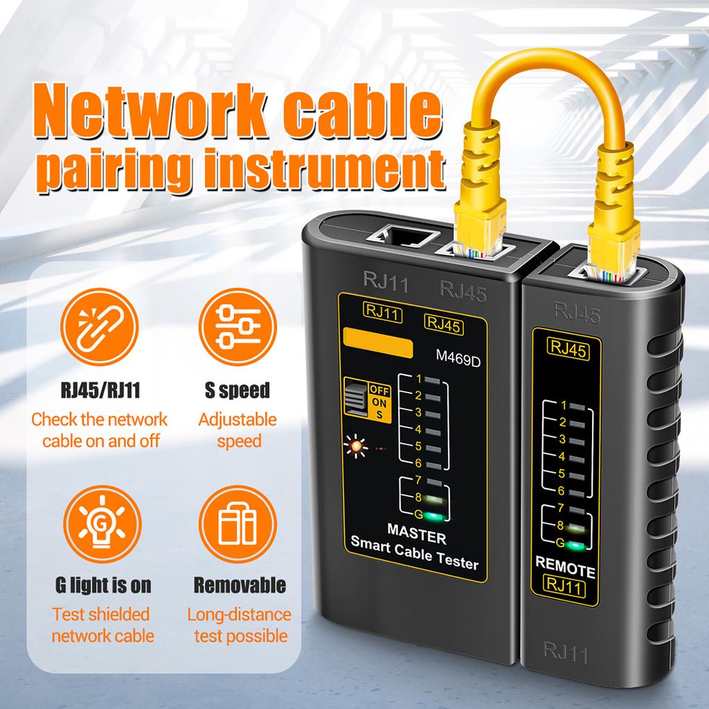 Aneng Rj45 rj11 Многофункциональный тестер сетевого кабеля Детектор односторонний с кристаллическим разъемом Инструмент для тестирования телефонных проводов