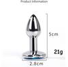 Heart Shaped Jewel Anal Plug Stainless Steel Crystal Removable Waterproof Butt Plug Stimulator Sex Toys for Men Women Metal