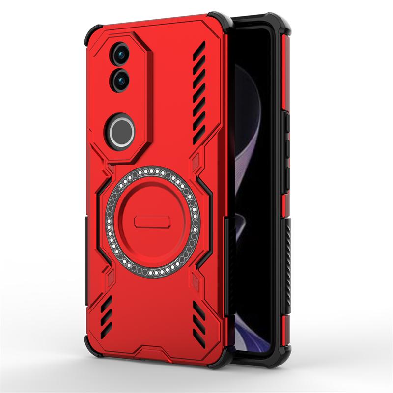 Ударопрочный бронированный чехол для Vivo V50 Магнитная адсорбция Беспроводная зарядка Back Cove Vivo V50 V50e Чехол для Vivo V50 Чехол 6,77 дюйма