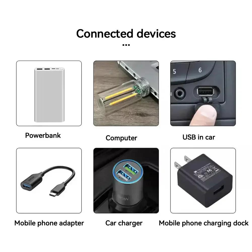 USB сенсорное управление светодиодный ночник атмосферная лампочка лампа накаливания светодиодная лампа накаливания автомобиль кемпинг домашний декор комнаты