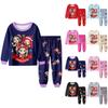 Children's Fashion Suit Skirt Round Neck Long Sleeve Top Pants