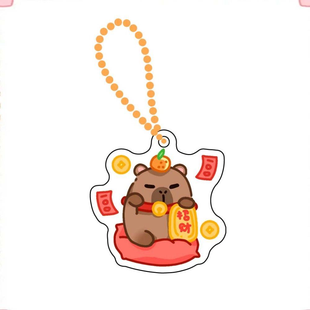 Acrylic Capybara Acrylic Keychain Creative Kapibara Pendant Capibara Bag Hanging  Bag Hanging