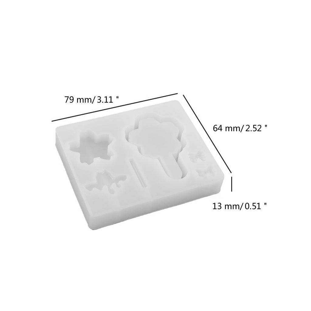 Милая форма для леденца с зыбучим песком, форма для кулона ручной работы, силиконовая форма для литья смолы, для DIY брелока, ювелирных изделий, антипригарная