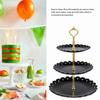 3-х уровневая подставка для десертного подноса, роскошная пластиковая фруктовая тарелка, стойка для торта для гостиной, свадьбы C