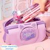 Large Capacity Pen Bag Quicksand Cat Stationery Bag Pen Box School Office Supplies