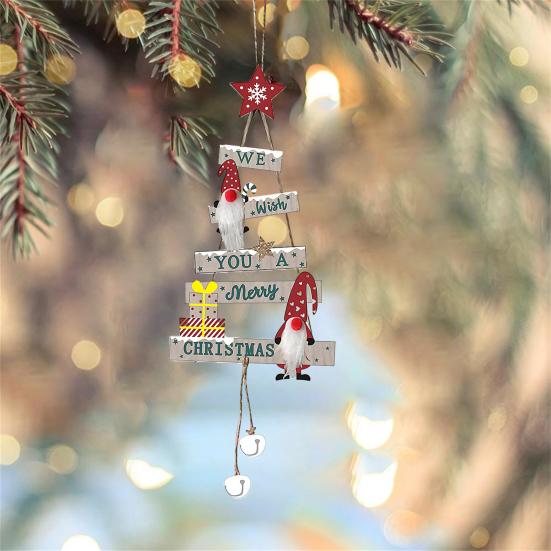 Подвеска Yousheng Christmas, прочная, многоразовая, деревянная, подвесная, для рождественской елки, для праздничного украшения дома