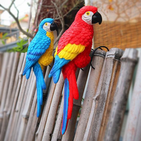 Кашпо Фигурка птицы Смола Садовая статуя птицы с когтями Декор для цветочного горшка Статуя попугая для бонсай Домашний декор Садовое искусство