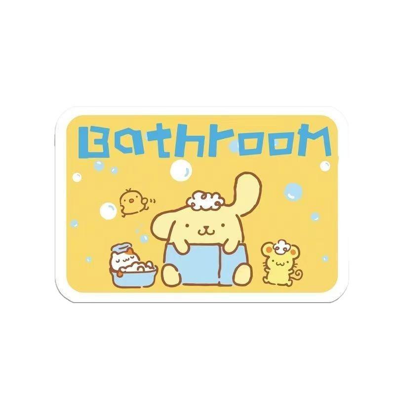 Мультяшный коврик для ванной Pompompurin, быстросохнущий, из диатомита - нескользящий, износостойкий, впитывающий, пылесборник