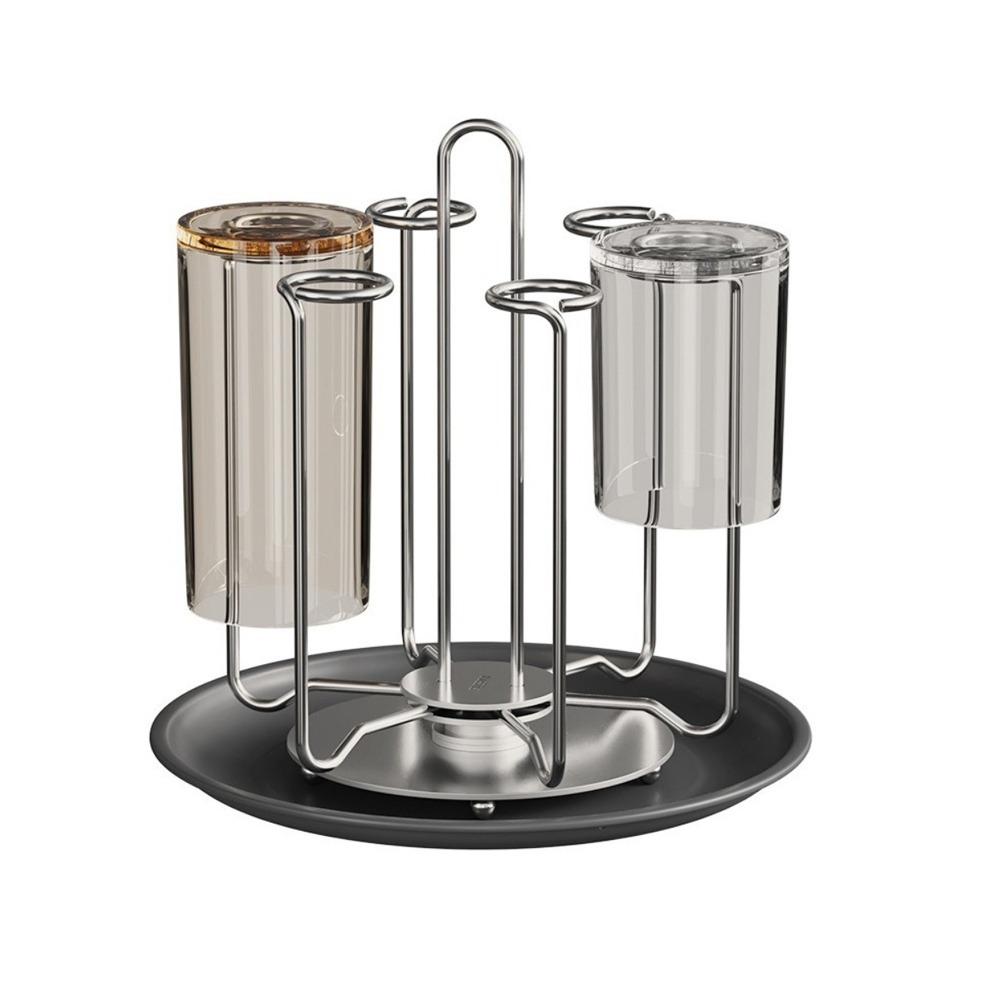 Upside-Down Cup Drying Rack Large Capacity Glass Cup Storage Rack Rotating Cup Holder  Kitchen