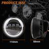 Motorcycle 2pcs 4.5 Inch Led Fog Light DRL Led Fog Halo Ring 30W Round Waterproof 4 1/2 Auxiliary Passing Lamp