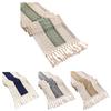 Yousheng Table Runner Color Block Long Strip Design Tassel Element Table Flag Easy To Clean Dining Table Decor Accessory