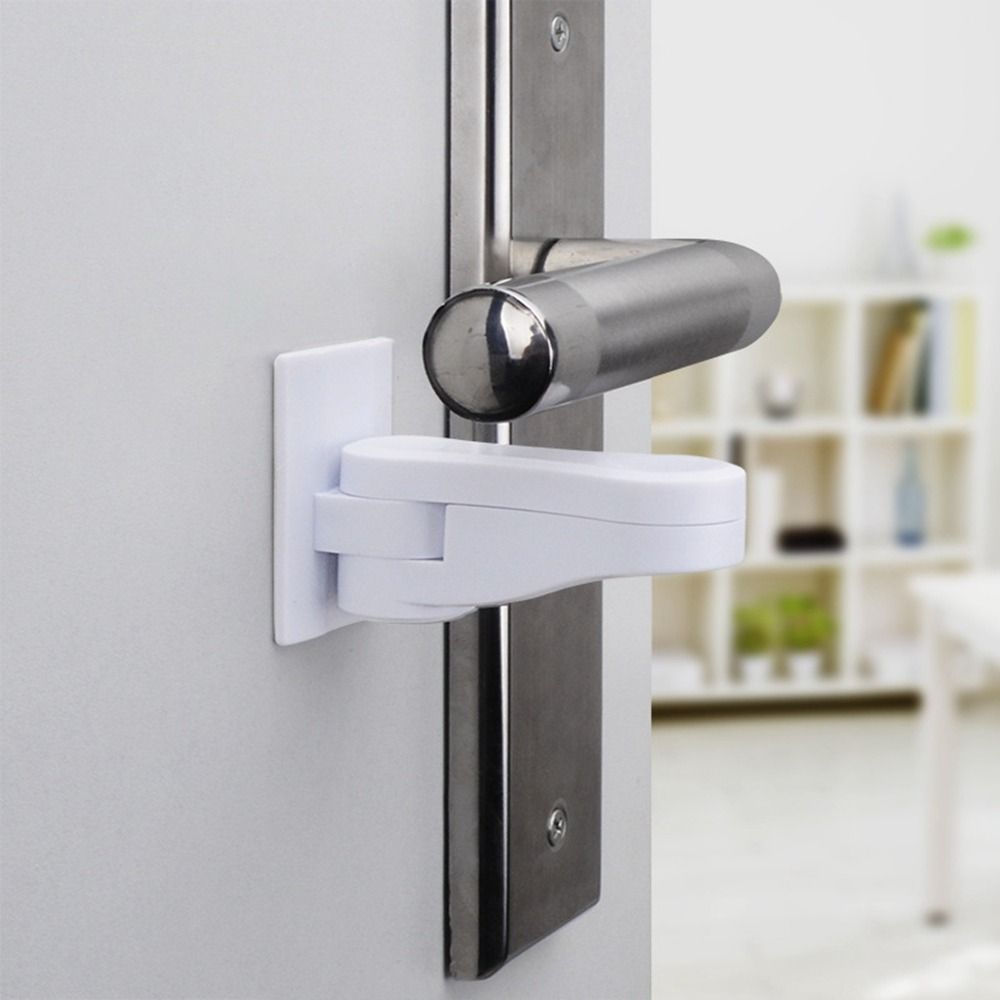 Замок дверной ручки с защитой от защемления ABS пряжка безопасности новый замок для безопасности детей дверная ручка