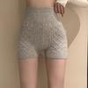 Apricot Sweet High Waisted Slim Knit Shorts for Women In Summer Pure Desire Style Spicy Girl Sexy Base Anti Stripping Pants