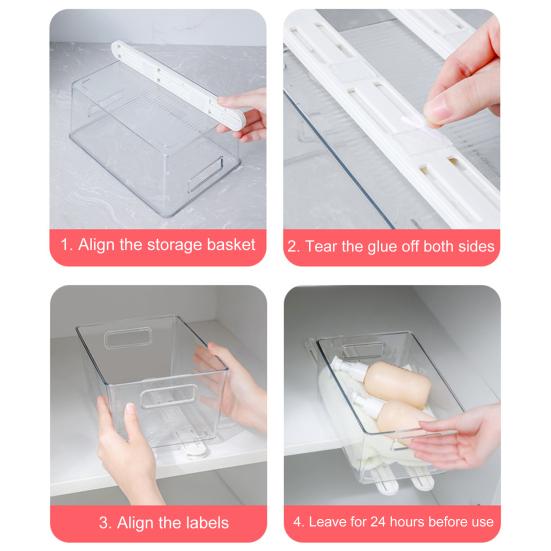 2 шт. ящик для хранения ящиков выдвижная направляющая самоклеящаяся бесшумная гардеробная кухонный шкаф органайзер выдвижной ящик направляющая