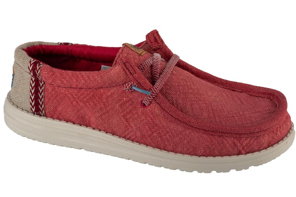 Hey Dude Wally Jute, Mens red Sneakers
