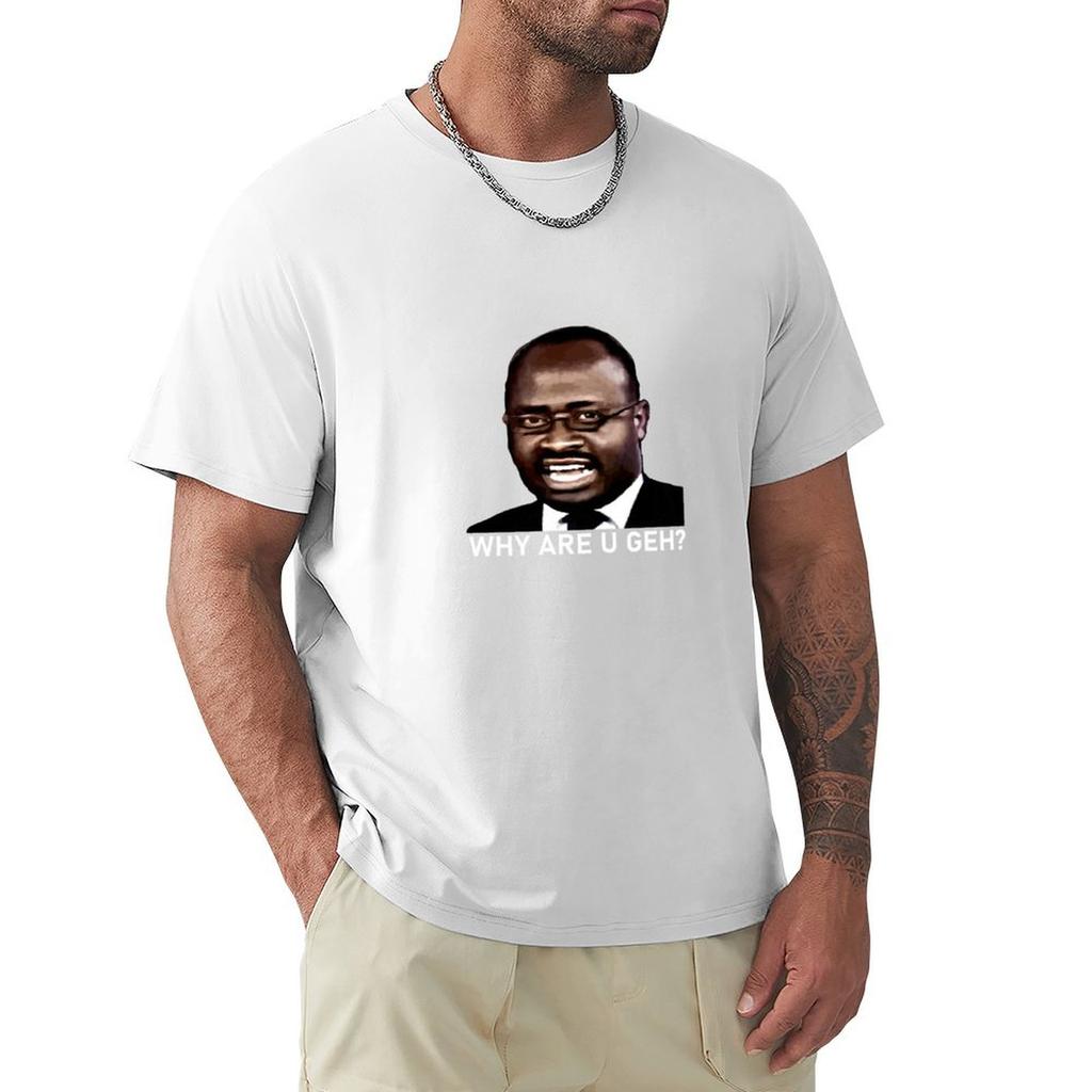 Why Are You Geh Funniest African Interview Ever Kaggwa Njala Tshirt Daily Casual Short Sleeve Tee Shirt