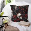 Готический Череп и Роза Квадратная Наволочка Чехол для Подушки Наволочка Декоративная Наволочка для Дома Спальни Машины