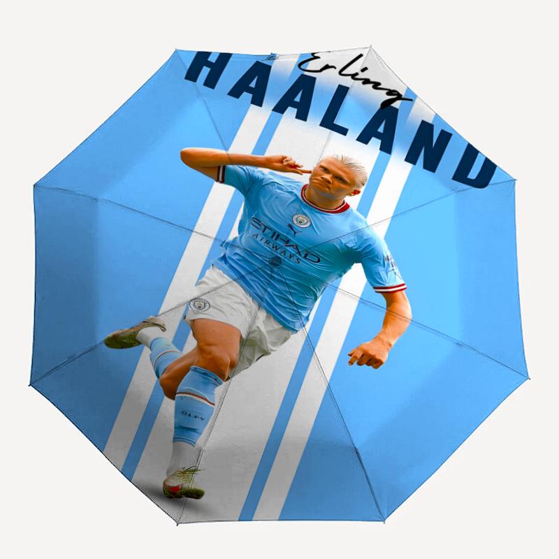1pc H-Haaland Umbrella, Sun Protection, And UV Shielding. It Has Eight Sturdy Ribs for Outdoor Use And Perfect As a Holiday Gift