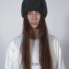 NOTHINGEVERYTHING HANDMADE CHUNKY BEANIE In DEEP GREY