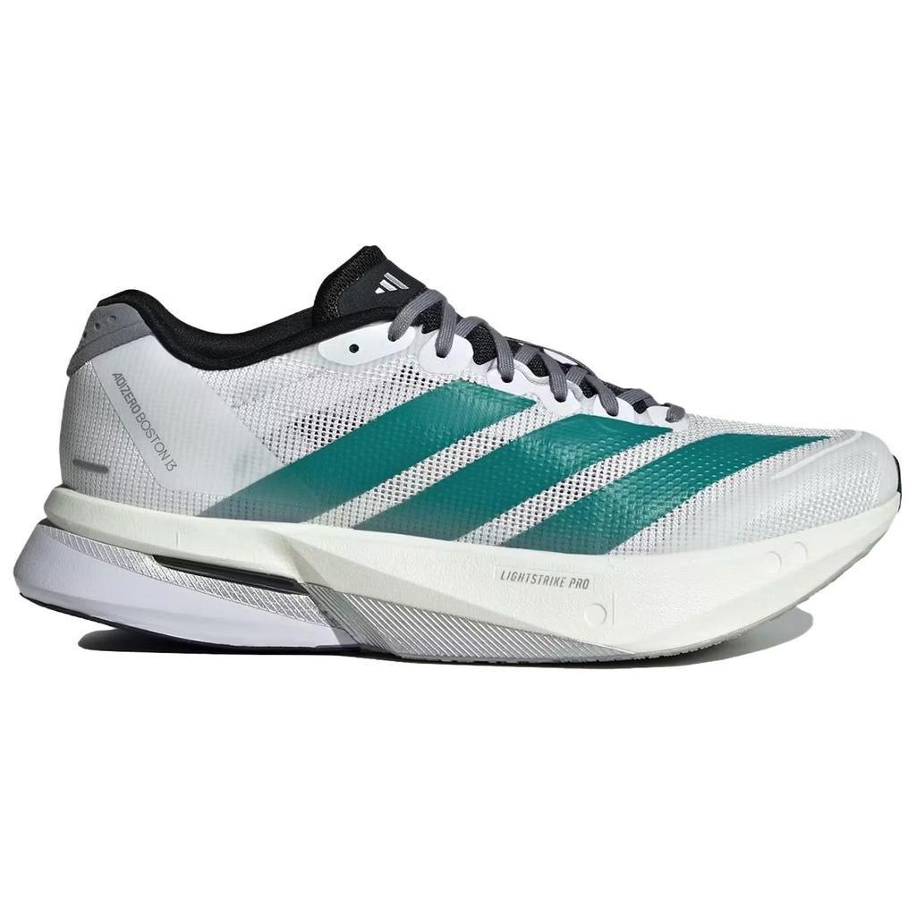 adidas Adizero Boston 13 Белые Чисто-бирюзовые Женские Кроссовки Облачно-белый Серый JR4793