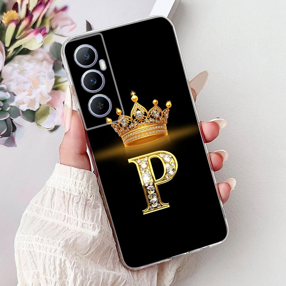 Для Realme C65 4G Чехол RMX3910 Прозрачный Силиконовый Роскошный Чехол с Буквами Мягкий Тонкий Чехол для Телефона Для Realme C65 RealmeC65 4G Fundas Оболочка