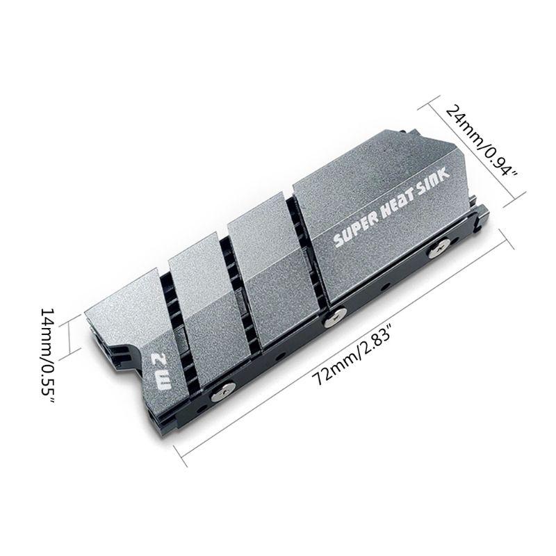 for M.2 SSD NVMe NGFF Heat Sink M2 2280 Solid State Hard Disk Aluminum Heatsink Gasket with Thermal Radiator PC Accessor