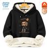 JEANSWEST LIFE Men's Winter Cartoon Fleece Hoodie