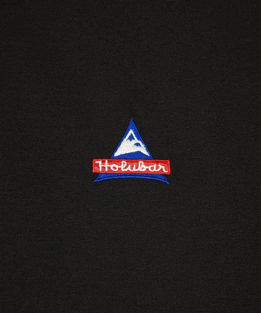Черная футболка с логотипом Holluba