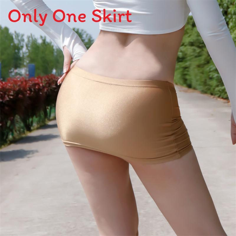 Pure Color High Stretch Bodycon Skirt For Summer Fashion And Daily Wear