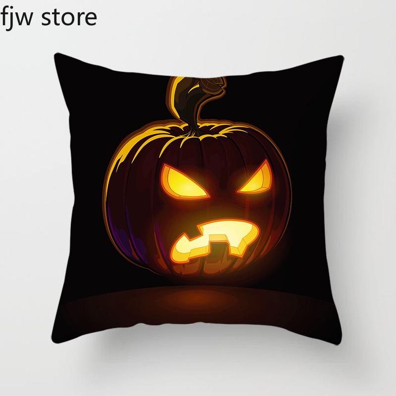 Halloween Decoration Pillowcase Pumpkin Ghost Face  Party  Sofa Cushion Cover Bedroom Home Decor 45x45cm