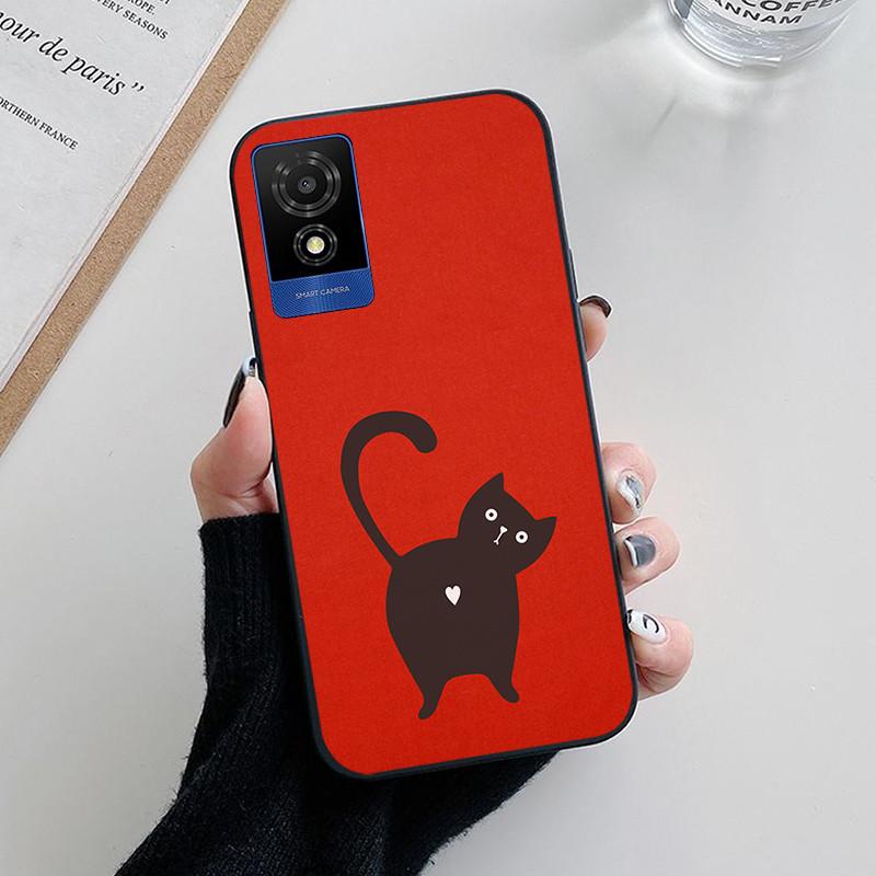 For TCL 501 Case Fashion Soft Silicone Back Cases for TCL 501 T433D Phone Cover TCL501 etui Fundas