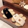 Тапочки женские хлопковые Мао Мао с толстой подошвой, увеличивающие рост, в стиле маленького ароматного ветра, домашние, нескользящие, новые осенне-зимние 2025 года, для ношения на улице