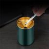 Stainless Steel Ashtray With Lid Windproof Design Creative Funnel Shape For Indoor Outdoor Use