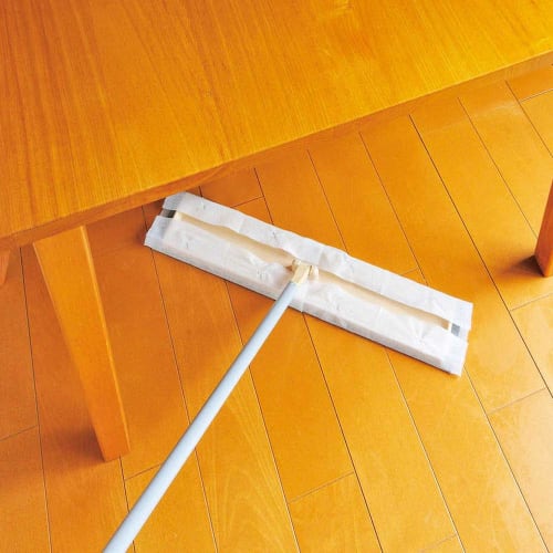 Azuma Flooring Wiper, Flooring Wide Wiper L, Wiping Width: Approx. 48cm, Handle Length: Approx. 103.5cm, For mopping large floors. FL371 White, 113cm