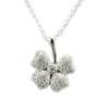 Altesse [L6091] - Collier Argent 'Trèfle' blanc