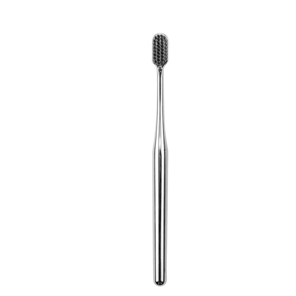 Gold Silver Dental Brushes Luxury Adult Tooth Brush Oral Care Manual Toothbrush Family Oral Care