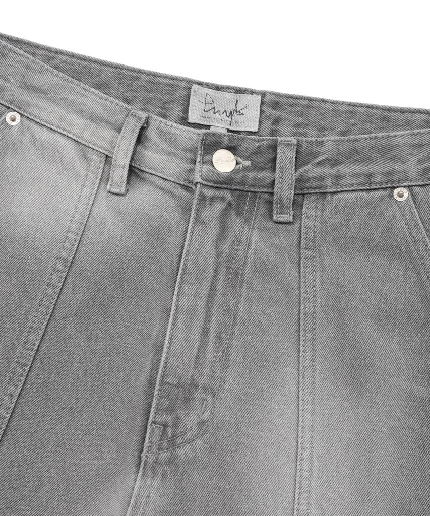 PHYSICAL DEPARTMENT Asymmetrical Washed Cargo Pants Light Gray