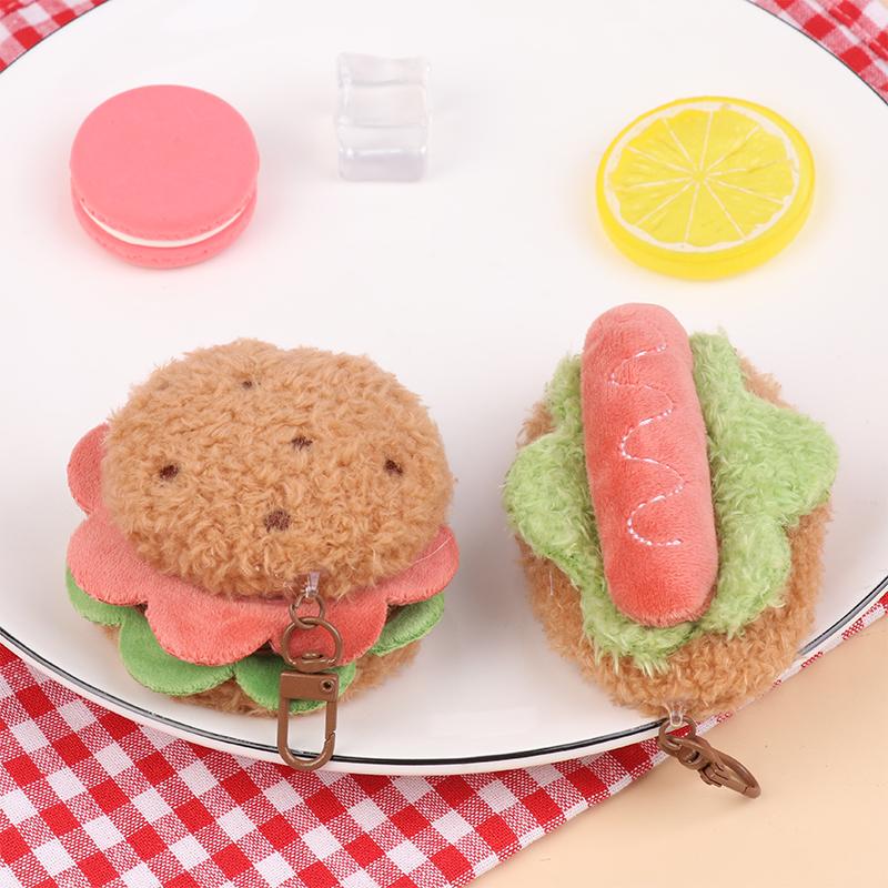 Кавайный плюшевый брелок в виде симуляции еды, креативный брелок в виде сэндвича, гамбургера, торта, подвеска для сумки, аксессуары для ключей, подарки для пары