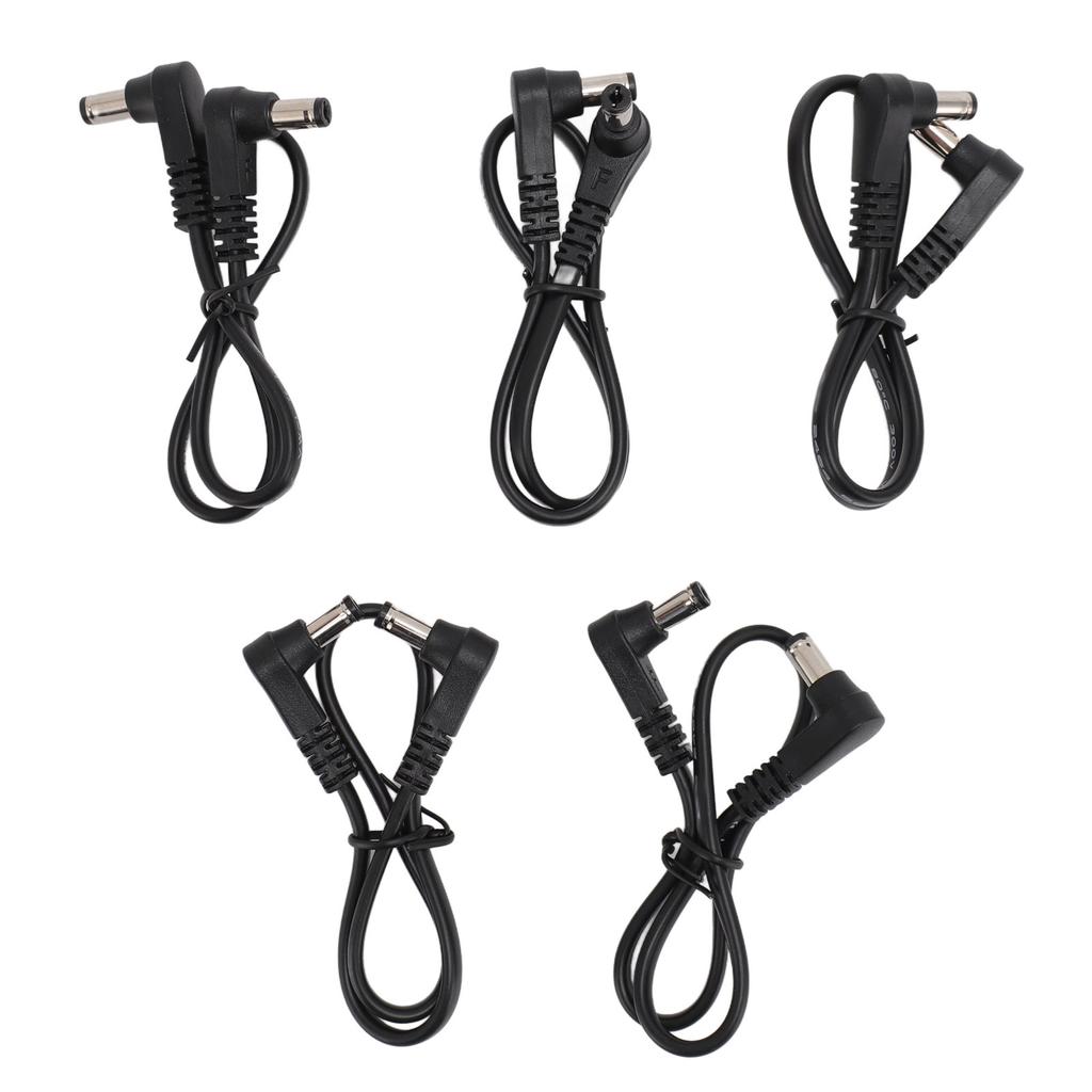 5шт прямоугольный кабель питания постоянного тока 5,5 мм x 2,1 мм 90 градусов DC мужской-мужской кабель питания для системы видеонаблюдения