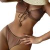 2 Pcs/Set Lady Bikini Solid Color Wire Sexy Comfortable Sumemr Bikini