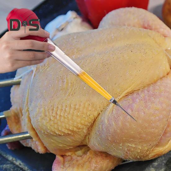 1 комплект Baster Set Насос для приправ Компактная силиконовая прозрачная кисточка-инжектор для индейки