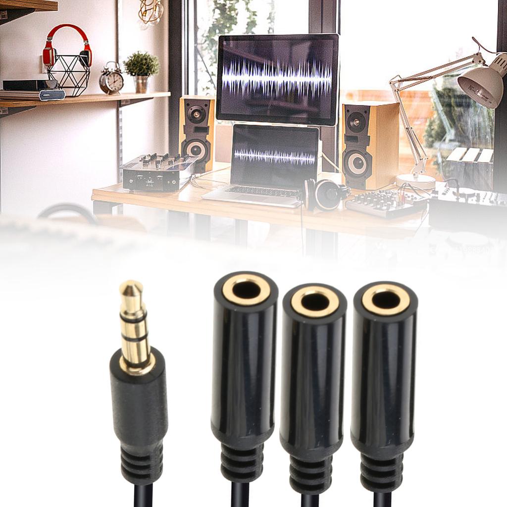 Headphone Splitter 3.5mm,Splitter, Headsets Splitter Cable for Gamings Headsets,1 Male To 3/6 Female Splitter