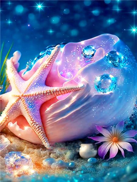 5D алмазная вышивка фантазийная ракушка картина стразы картина морская звезда вышивка крестом мозаика пейзаж комплект детский подарок