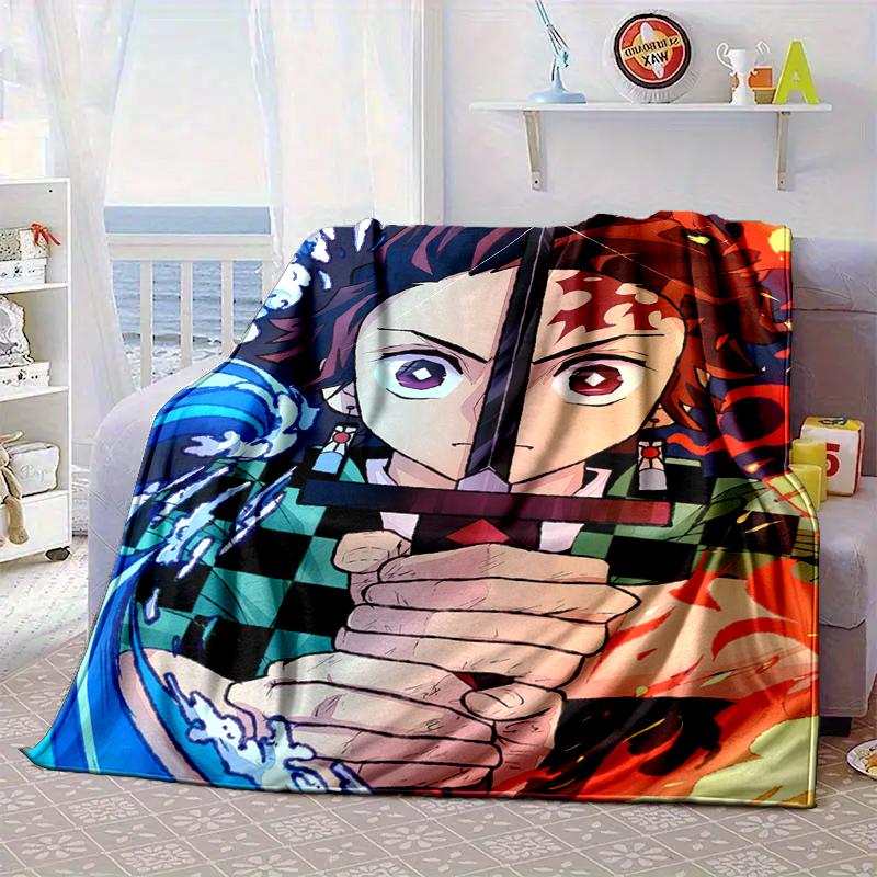 Anime Slayer Adventure Blanket Flannel Blanket for bed, sofa, Camping, Hiking, Picnic Essentials, gift for family Fan gifts