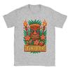 Retro Tiki Mask Tropical Fire Vibes Unisexs T Shirt  Creative Tees Short Sleeve Crewneck TShirts Cotton Printed Clothing