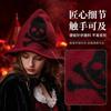 Autumn and winter new jacquard wizard hat halloween skull hat women's pointed witch hat foldable magic hat
