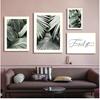 Home Decoration Picture Painting Family Quotes Tropical Plant Leaf Canvas Nordic Botanical Wall Art Print Scandinavian