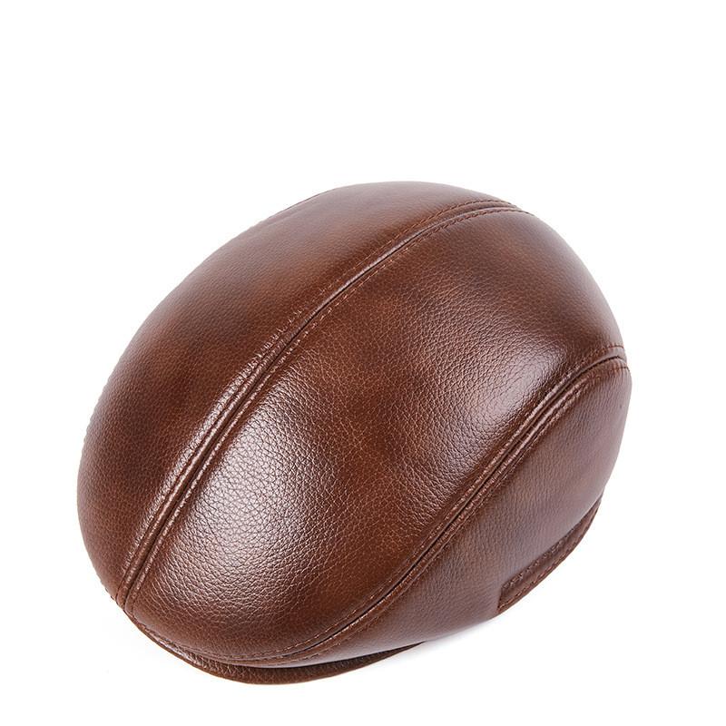 EFei первый слой из воловьей кожи, бейсболка, брендовая мужская берет для газетчика, зимние теплые шапки, шапки из воловьей кожи