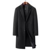 Autumn and Winter New Men's Trench Coat Medium and Long Suit Collar Business Casual Cotton Thickened Coat Men's Coat