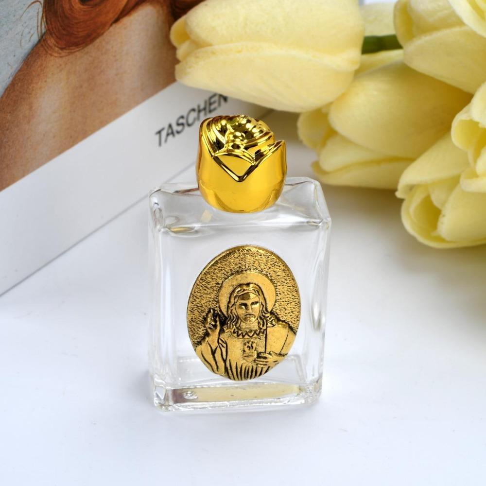 1 шт. Святая вода Священное Сердце Иисус Бутылка Религиозный крест Бутылка христианская скульптура Бутылка Святая вода